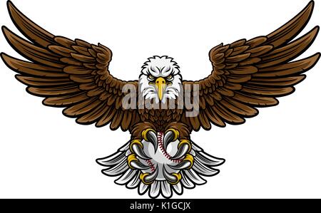 Eagle Baseball Sports Mascot Stock Vector