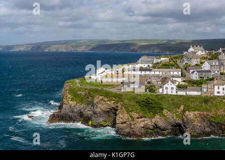 Port Isaac, a small and picturesque fishing village on the north coast of Cornwall, England, UK Stock Photo