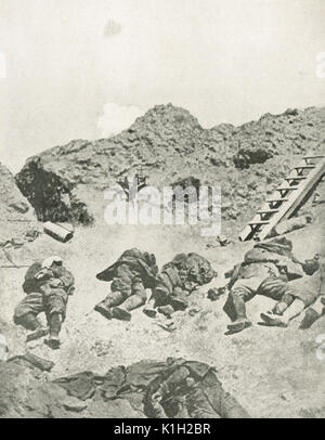 German troops killed by French 75 guns, WW1 Stock Photo