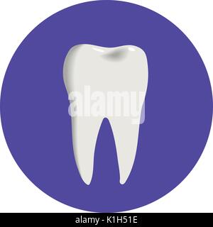Teeth icon dentist flat vector sign or symbol. For dental clinic Stock Vector