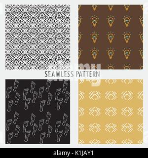 A set of four vector seamless patterns Stock Vector