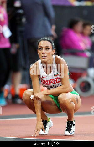 Ivet LALOVA-COLLIO (Bulgaria) competing in the Women's 200m Heat 3 at the 2017, IAAF World Championships, Queen Elizabeth Olympic Park, Stratford, London, UK. Stock Photo