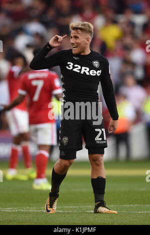 Leeds United's Samuel Saiz during the Sky Bet Championship match at the City Ground, Nottingham. Stock Photo