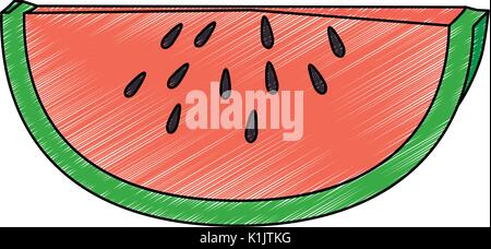 Watermelon sweet fruit icon vector illustration graphic design Stock Vector