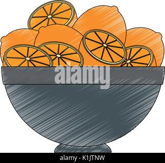 Fruits on dish icon vector illustration graphic design Stock Vector