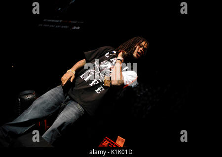 Brick Squad's Waka Flocka Flame performs Power 106 'Cali Christmas' December 3,2010 Gibson Amphitheatre Los Angeles. Stock Photo