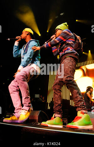 New Boyz performing 2009 Power 106 Powerhouse Honda Center August 8,2009 Anaheim,California. Stock Photo