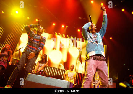 New Boyz performing 2009 Power 106 Powerhouse Honda Center August 8,2009 Anaheim,California. Stock Photo