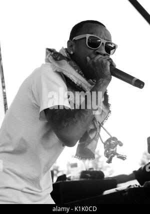 The rapper Tyga performing at festival in Dubai, United Arab Emirates ...