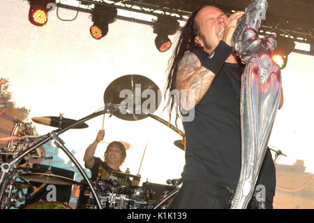 Jonathan Davis Korn performs day 3 2nd Annual Sunset Strip Music Festival September 12,2009 Los Angeles,California. Stock Photo