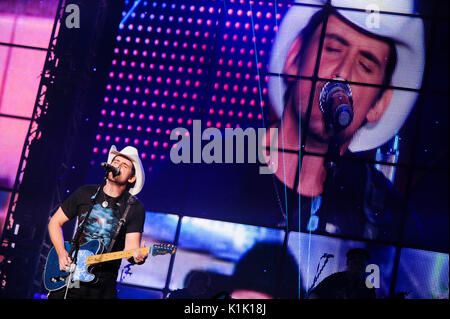 Country singer Brad Paisley performs Stagecoach,California's County Music Festival Day 3 April 29,2012 Indio,Ca. Stock Photo