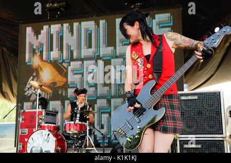 Kitty,Lyn Z Mindless Self Indulgence performs 2007 Projekt Revolution Hyundai Pavilion San Bernardino,CA Stock Photo