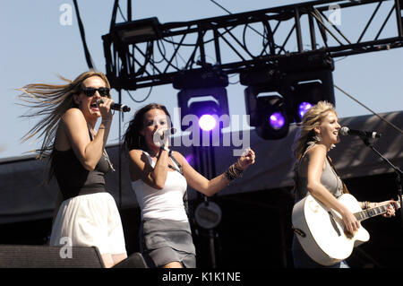 (L-R) Caroline Cutbirth,Tayla Lynn Jennifer Wayne Stealing Angels perform Stagecoach,California's County Music Festival Day 1 April 30,2011 Indio,Ca. Stock Photo