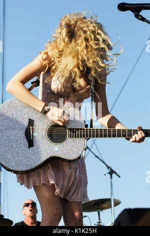 Musician Taylor Swift performing 2008 Stagecoach Country Music Festival Indio. Stock Photo