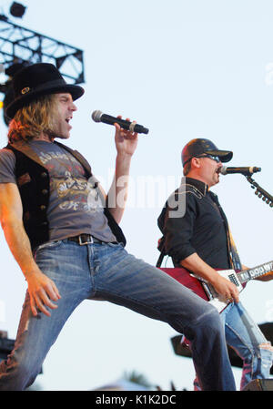 (L-R) Musician Big Kenny John Rich Big Rich performing 2008 Stagecoach Country Music Festival Indio. Stock Photo