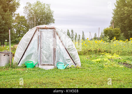 greenhouse in the garden Stock Photo