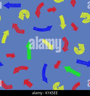 Different Colored Arrows Seamless Pattern Stock Vector