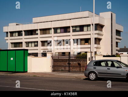 AJAXNETPHOTO. 2015. WORTHING, ENGLAND. - MGM HOUSE - MARINE AND GENERAL MUTUAL ASSURANCE (MGM) HEAD OFFICE BUILDING IN HEENE ROAD SCHEDULED FOR DEMOLITION TO MAKE WAY FOR NEW RETIREMENT HOUSING.  PHOTO:JONATHAN EASTLAND/AJAX REF:GXR172905 6727 Stock Photo