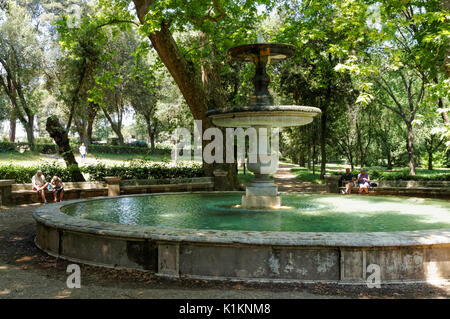 Fountain in the Villa Borghese gardens in Rome, Italy Stock Photo