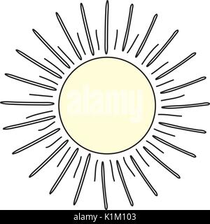 Sun isolated symbol icon vector illustration graphic design Stock Vector
