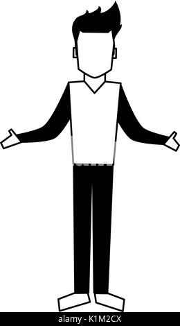 standing man with open arms avatar icon image Stock Vector Image & Art ...