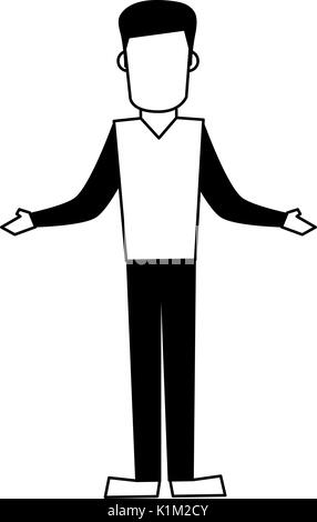 standing man with open arms avatar icon image Stock Vector Image & Art ...
