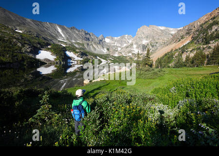 Lake Isabelle, Indian Peaks Wilderness, Roosevelt National Forest, Colorado, USA Stock Photo