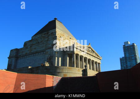 The Shrine of Remembrance in Melbourne, Victoria, Australia Stock Photo