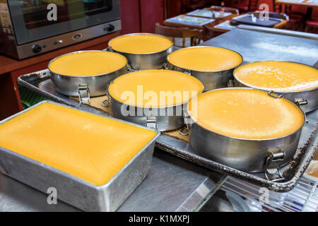 Miami Florida,Downtown,El Cacique,restaurant restaurants food dining eating out cafe cafes bistro,Cuban food,dining,flan,dessert,visitors travel trave Stock Photo