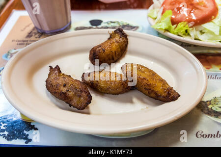 Miami Florida,Downtown,El Cacique,restaurant restaurants food dining eating out cafe cafes bistro,Cuban food,dining,sweet plantains,visitors travel tr Stock Photo