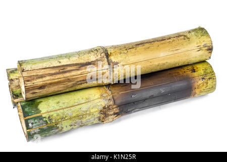 Sweet sticky rice in bamboo Stock Photo