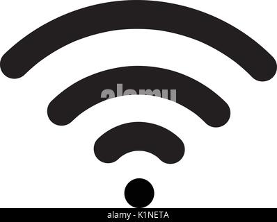 WIFI icon vector, Wireless internet sign isolated on white background, Flat style for graphic and web design or template or pattern. Stock Vector
