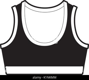 black sections silhouette shirt top for women Stock Vector