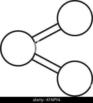 monochrome silhouette of network symbol icon Stock Vector