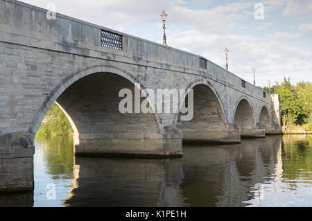 Chertsey bridge over the River Thames Stock Photo