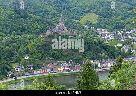 Reichsburg, Cochem, Moselle, Rhineland-Palatinate, Germany Stock Photo