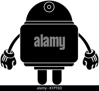 smart robot future technologies theme on white background vector illustration Stock Vector