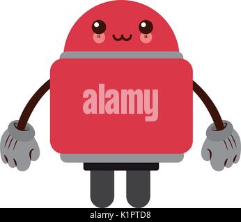 smart robot future technologies theme on white background vector illustration Stock Vector