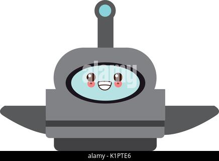 smart robot future technologies theme on white background vector illustration Stock Vector