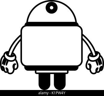 smart robot future technologies theme on white background vector illustration Stock Vector
