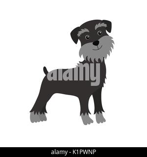 dog Schnauzer black Stock Vector
