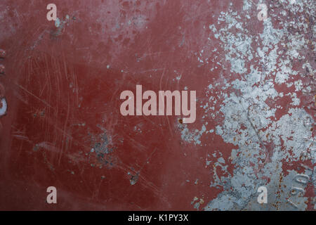 rusty aged metal vintage red background Stock Photo