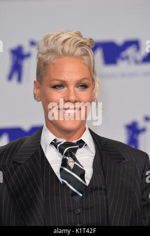 Los Angeles, USA. 27th Aug, 2017.  Pink at the 2017 MTV Video Music Awards at The 'Fabulous' Forum Picture Credit: Sarah Stewart/Alamy Live News Stock Photo