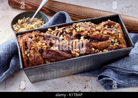 Dairy-free chocolate babka Stock Photo
