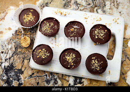 Vegan peanut butter cups Stock Photo