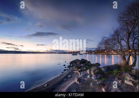 Landscape photo of Two Mile Bay, Lake Taupo, New Zealand Stock Photo