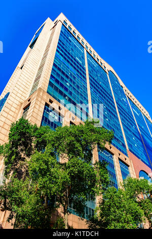 Commercial and business building facade blue sky in the background Stock Photo