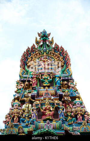 sculptres from Sri Veeramakaliamman Temple at 141,Serangoon Road is one of the oldest temples in Singapore,little india,singapore,pradeep subramanian Stock Photo