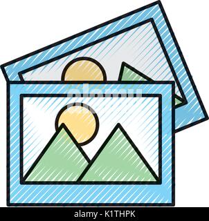 pictures data file icon Stock Vector