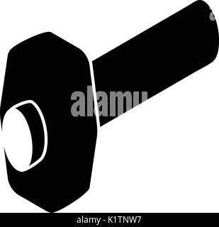 Sledgehammer icon, simple black style Stock Vector